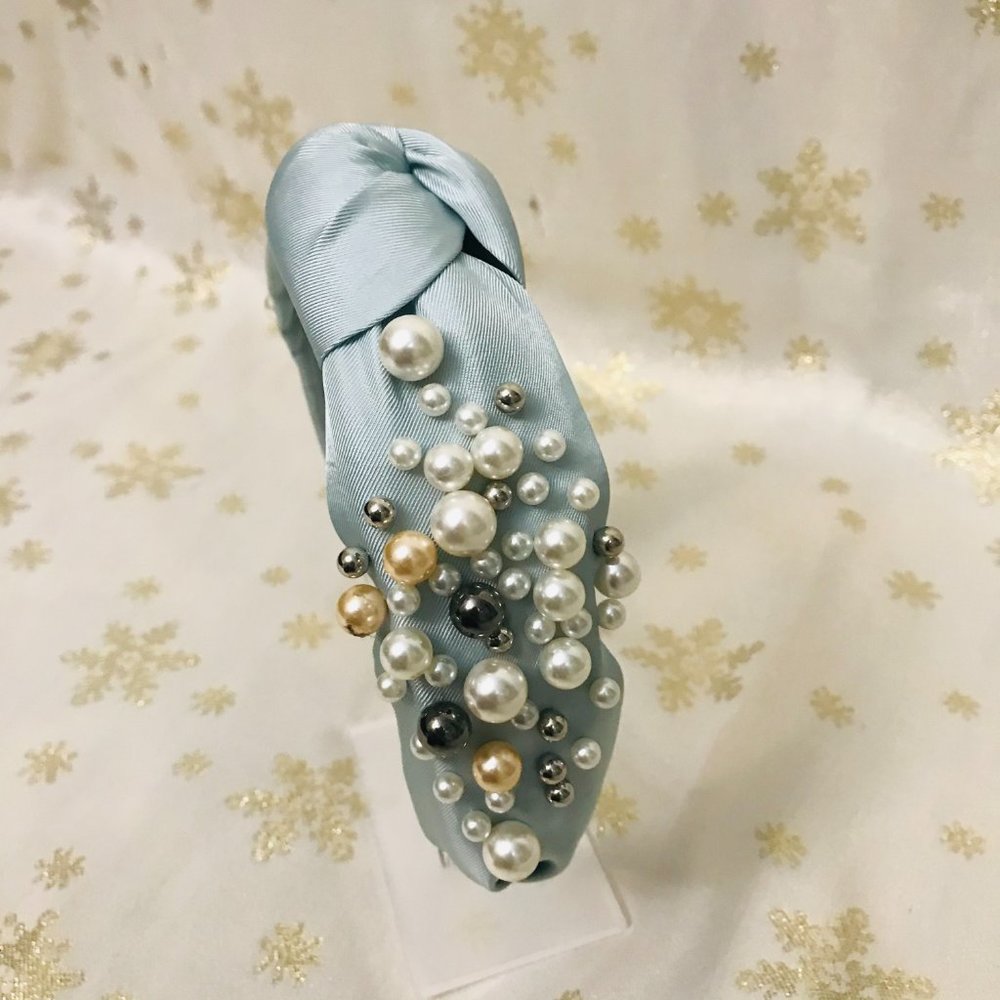 HEADBAND KNOTTED /FOUX PEARLS